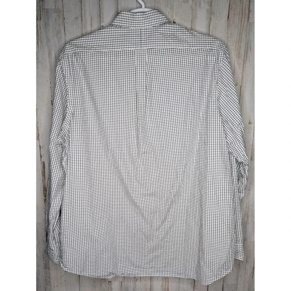 Polo Ralph Lauren Button Down Shirt‎ 2XL Black White Check XXL Long Sleeve